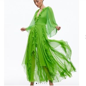 Alice & Olivia Day Sunburst Sleeve Dress. NWT.